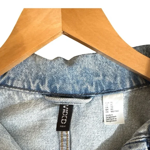 H&M Denim Pullover Shirt Size extra large - Picture 8 of 9